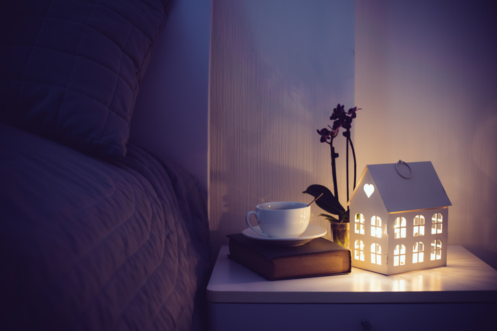 Cozy evening bedroom for better sleep